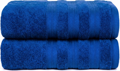 Denim Melluva Turkish cotton towels, set of 2, folded