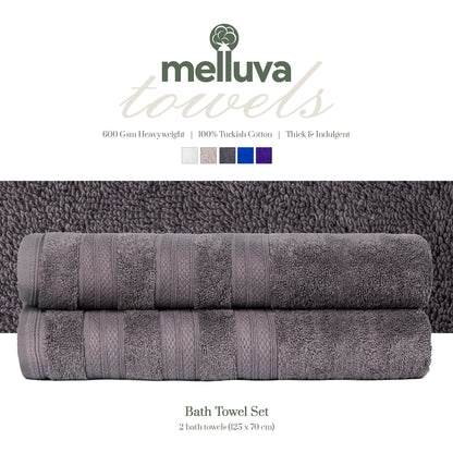 Dow Grey Melluva bath towel set of 2, 70 x 125 cm, 600 GSM