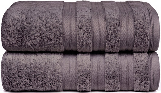 Dow Grey Melluva Turkish cotton towels, set of 2, folded