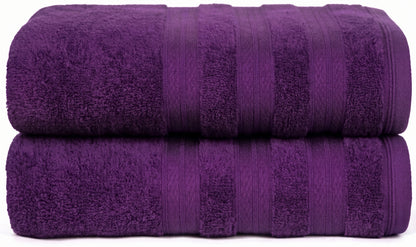 Plum Melluva Turkish cotton towels, set of 2, folded