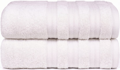 White Melluva Turkish cotton towels, set of 2, folded